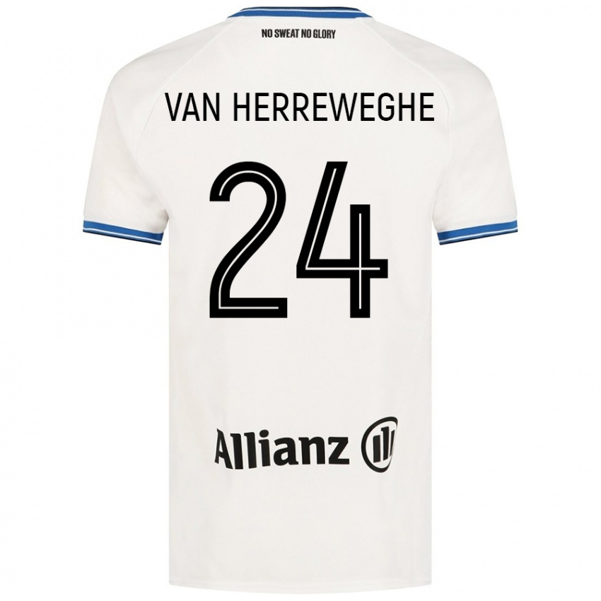 Niño Camiseta Febe Van Herreweghe #24 Blanco 2ª Equipación 2024/25 La Camisa Argentina