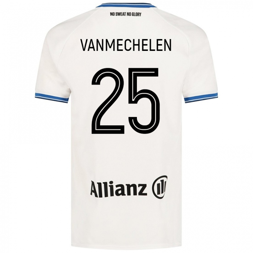 Niño Camiseta Davinia Vanmechelen #25 Blanco 2ª Equipación 2024/25 La Camisa Argentina