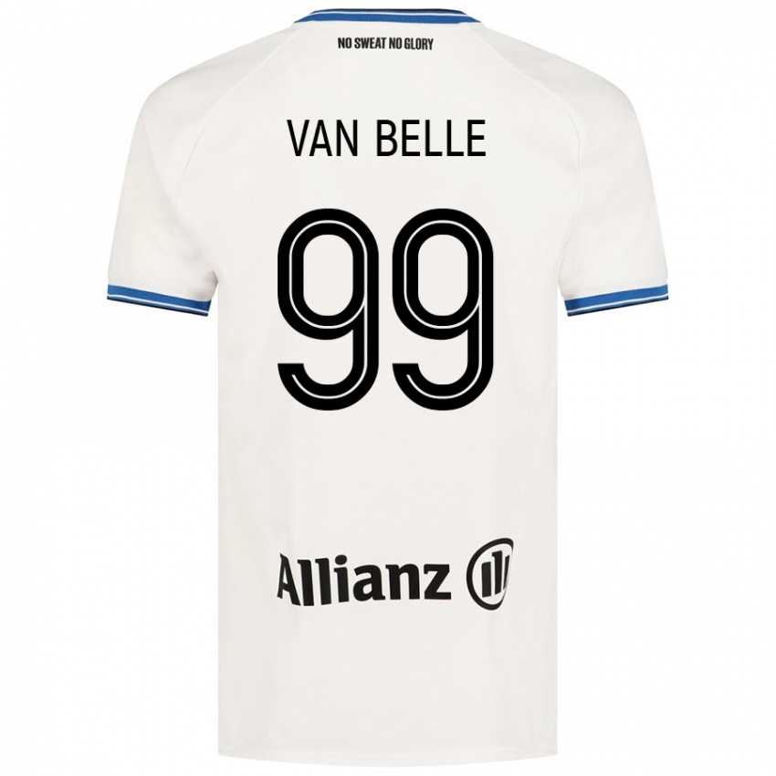 Niño Camiseta Lyndsey Van Belle #99 Blanco 2ª Equipación 2024/25 La Camisa Argentina