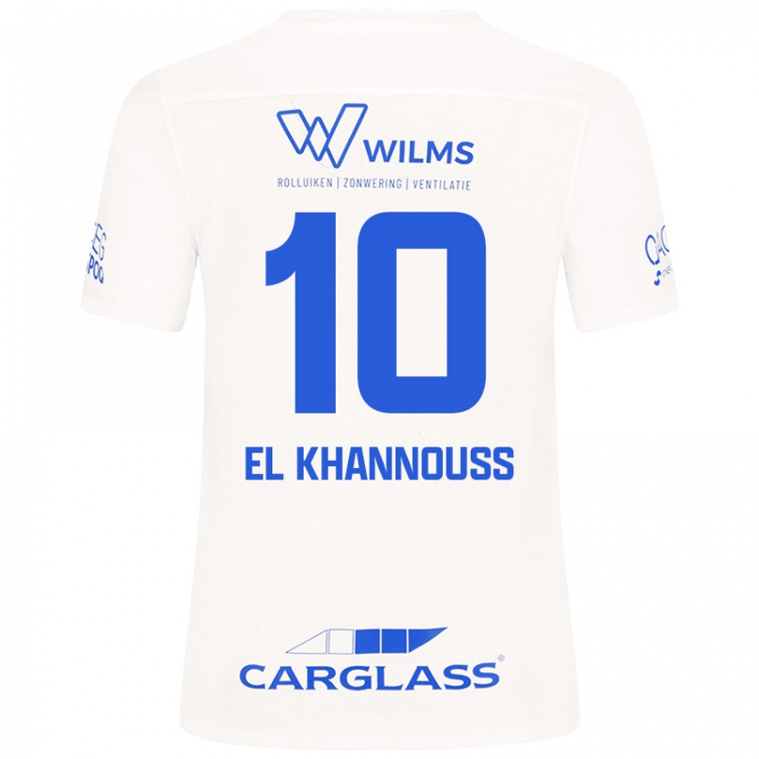 Niño Camiseta Bilal El Khannouss #10 Blanco 2ª Equipación 2024/25 La Camisa Argentina