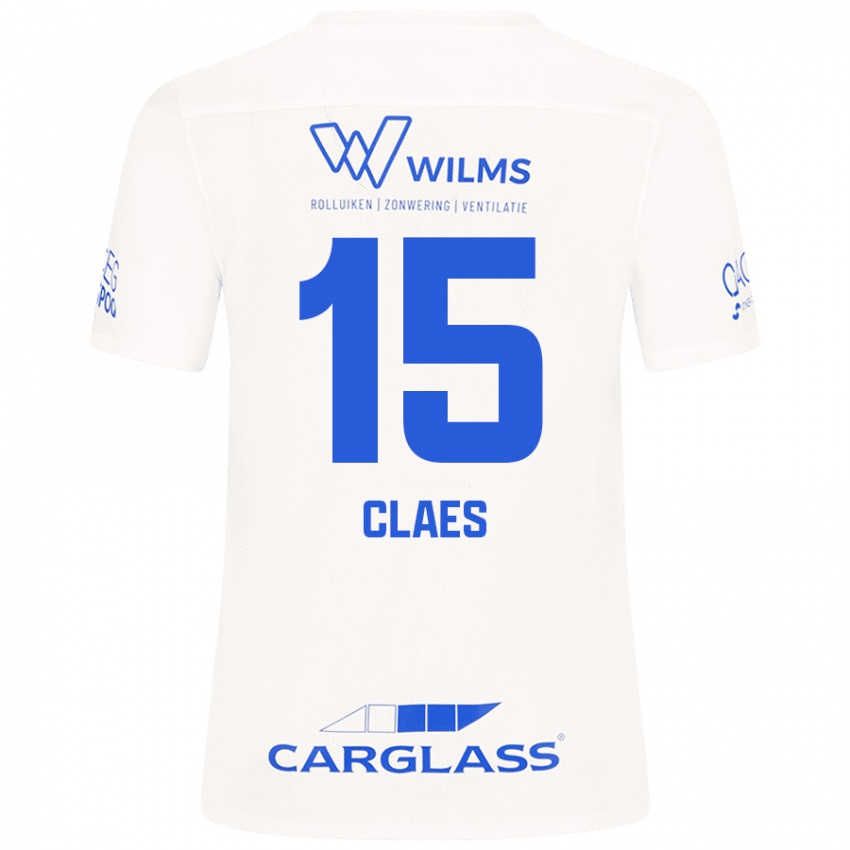 Niño Camiseta Thomas Claes #15 Blanco 2ª Equipación 2024/25 La Camisa Argentina