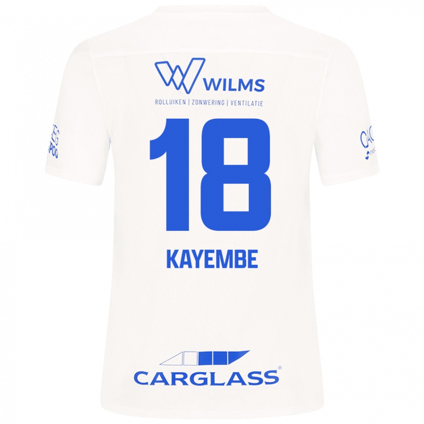 Niño Camiseta Joris Kayembe #18 Blanco 2ª Equipación 2024/25 La Camisa Argentina