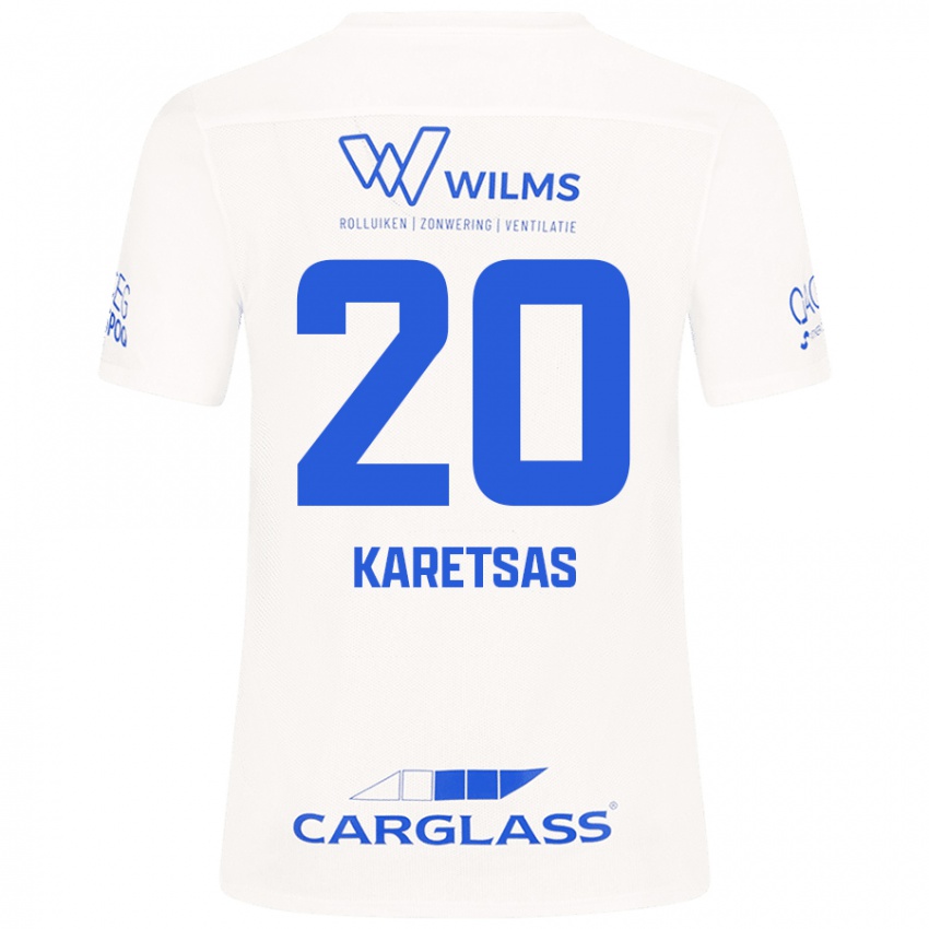 Niño Camiseta Konstantinos Karetsas #20 Blanco 2ª Equipación 2024/25 La Camisa Argentina