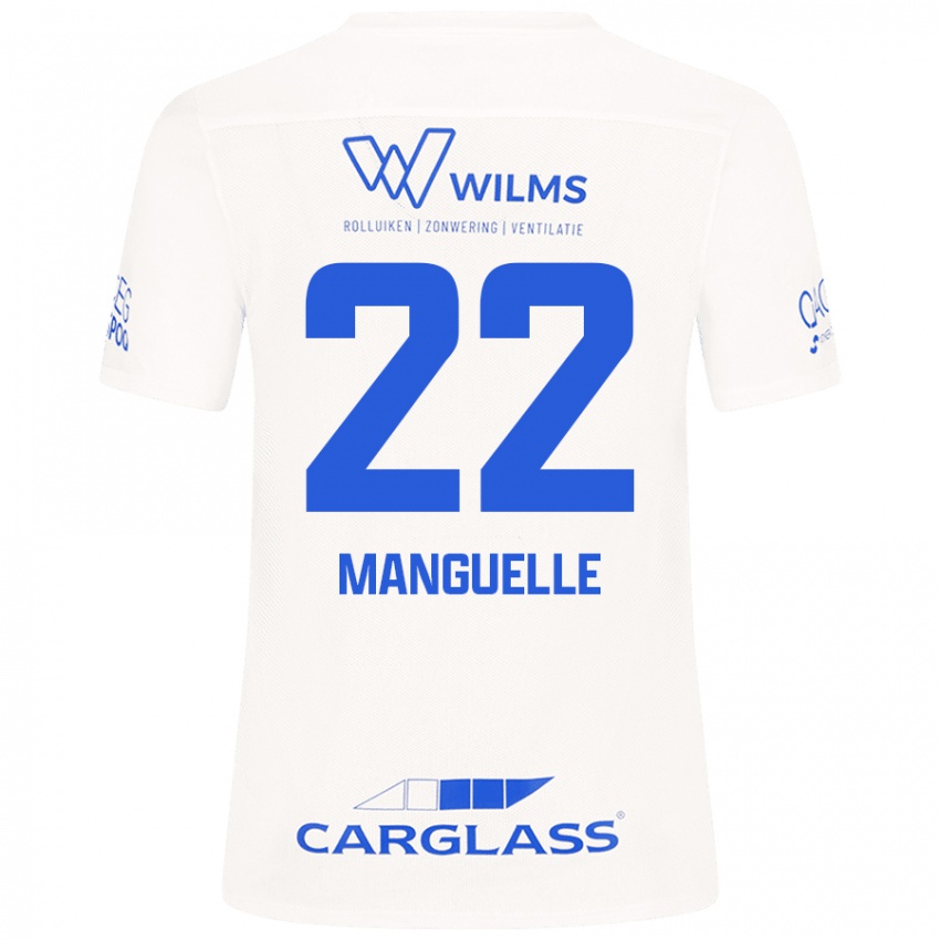 Niño Camiseta Brad Manguelle #22 Blanco 2ª Equipación 2024/25 La Camisa Argentina