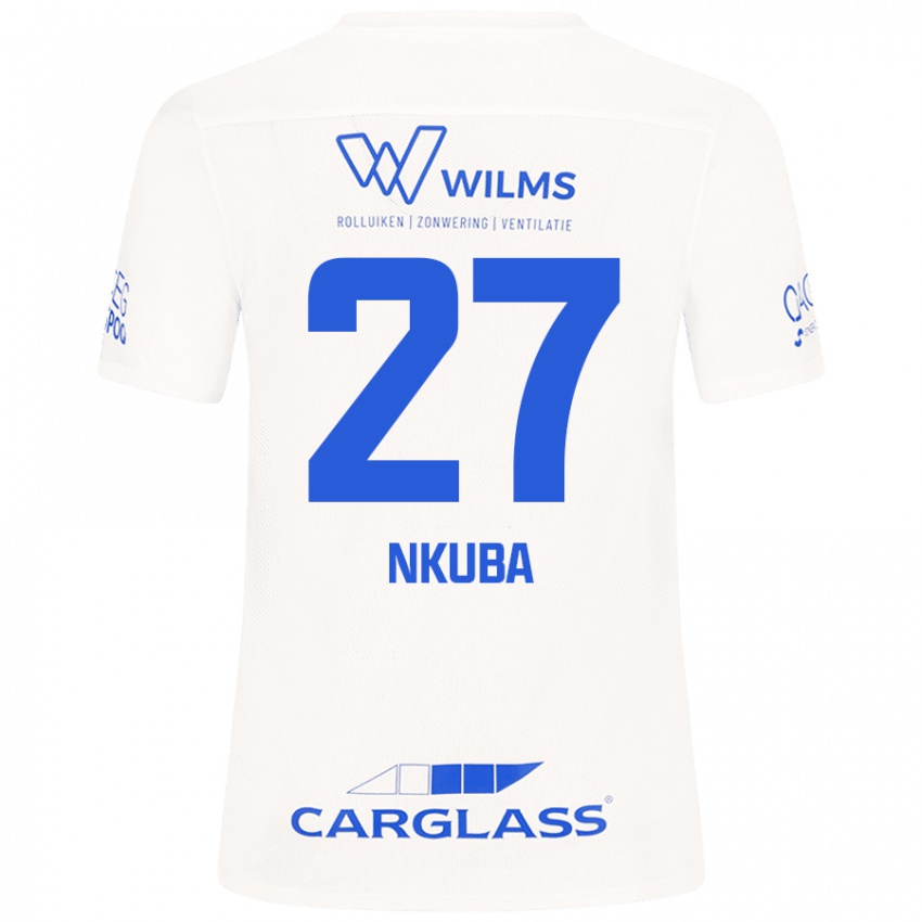 Niño Camiseta Ken Nkuba #27 Blanco 2ª Equipación 2024/25 La Camisa Argentina