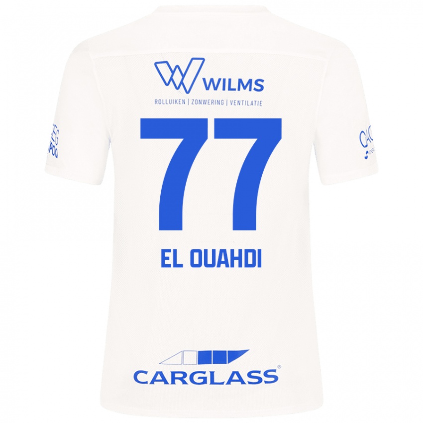 Niño Camiseta Zakaria El Ouahdi #77 Blanco 2ª Equipación 2024/25 La Camisa Argentina