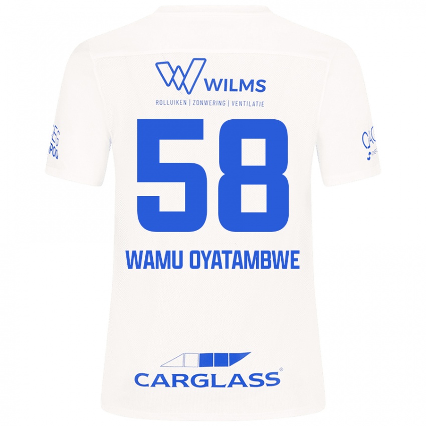 Niño Camiseta Matthias Wamu Oyatambwe #58 Blanco 2ª Equipación 2024/25 La Camisa Argentina