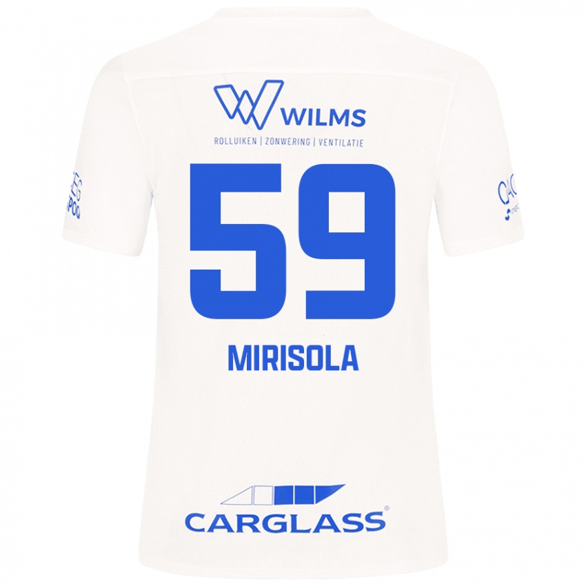 Niño Camiseta Robin Mirisola #59 Blanco 2ª Equipación 2024/25 La Camisa Argentina