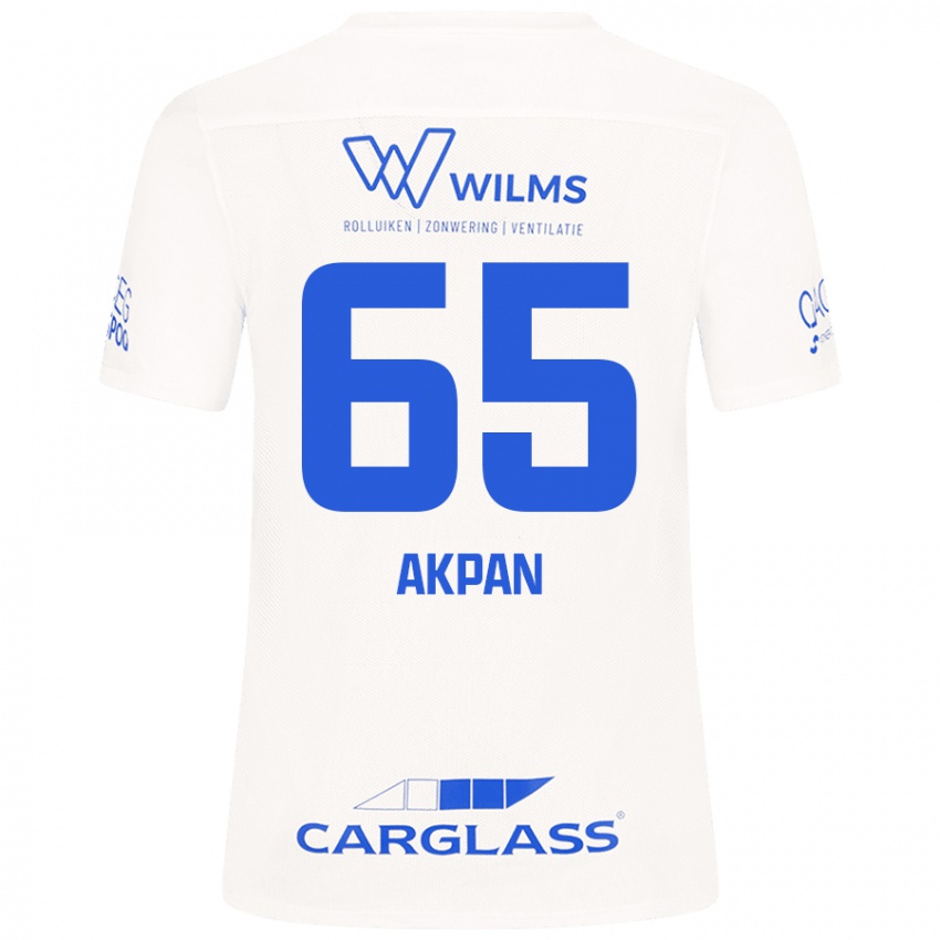 Niño Camiseta Christian Akpan #65 Blanco 2ª Equipación 2024/25 La Camisa Argentina