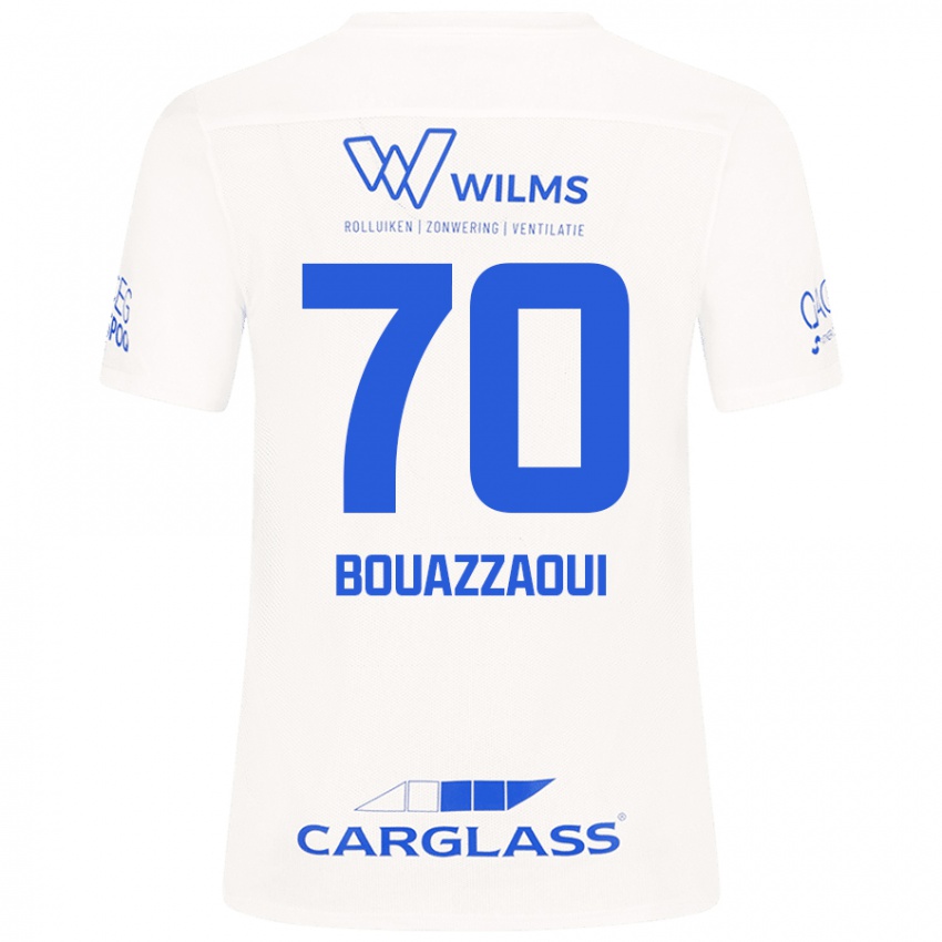 Niño Camiseta Ilyas Bouazzaoui #70 Blanco 2ª Equipación 2024/25 La Camisa Argentina