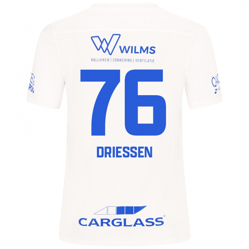 Niño Camiseta Jelle Driessen #76 Blanco 2ª Equipación 2024/25 La Camisa Argentina