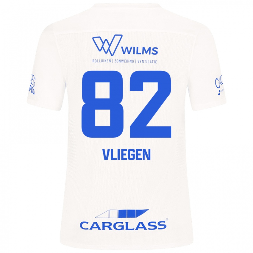 Niño Camiseta Olivier Vliegen #82 Blanco 2ª Equipación 2024/25 La Camisa Argentina