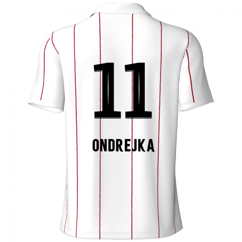 Niño Camiseta Jacob Ondrejka #11 Blanco Negro 2ª Equipación 2024/25 La Camisa Argentina