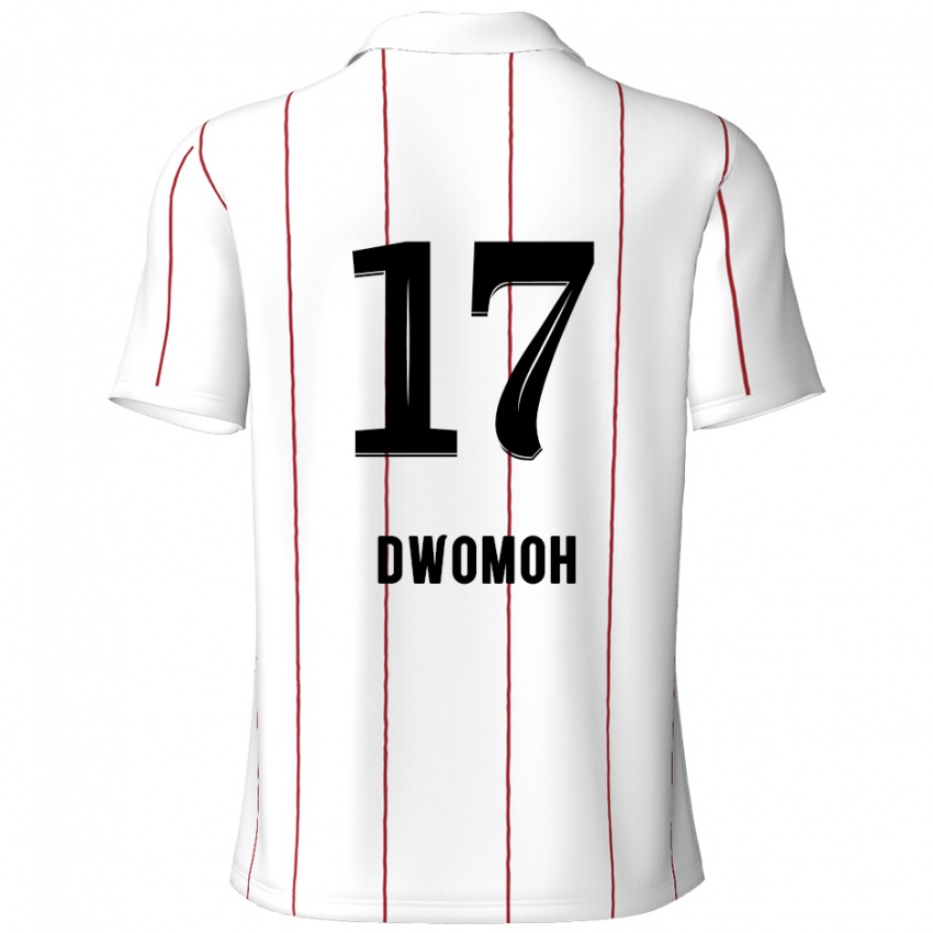 Niño Camiseta Pierre Dwomoh #17 Blanco Negro 2ª Equipación 2024/25 La Camisa Argentina