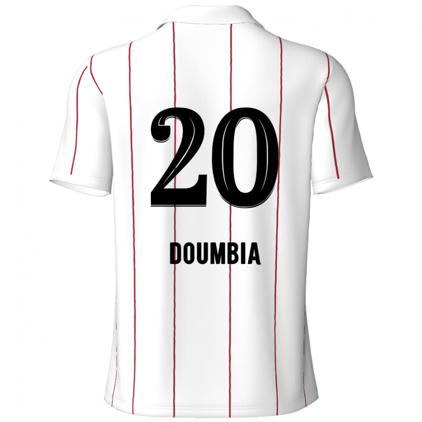 Niño Camiseta Mahamadou Doumbia #20 Blanco Negro 2ª Equipación 2024/25 La Camisa Argentina