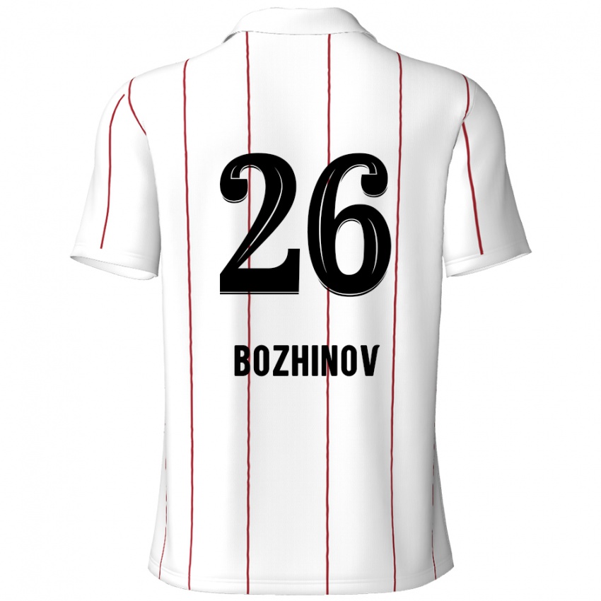 Niño Camiseta Rosen Bozhinov #26 Blanco Negro 2ª Equipación 2024/25 La Camisa Argentina