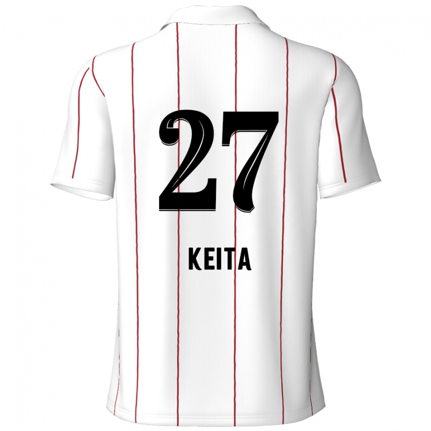 Niño Camiseta Mandela Keita #27 Blanco Negro 2ª Equipación 2024/25 La Camisa Argentina