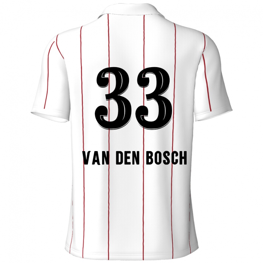 Niño Camiseta Zeno Van Den Bosch #33 Blanco Negro 2ª Equipación 2024/25 La Camisa Argentina