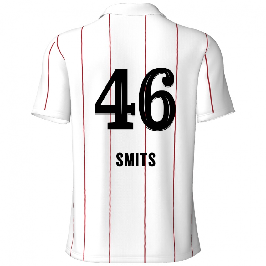 Niño Camiseta Milan Smits #46 Blanco Negro 2ª Equipación 2024/25 La Camisa Argentina