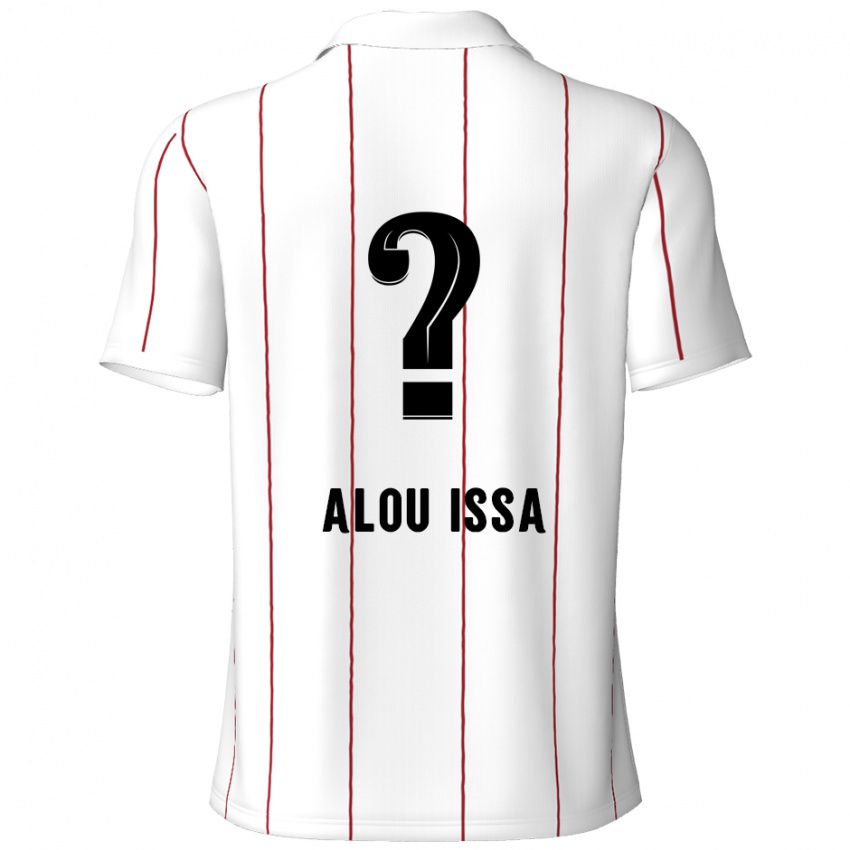 Niño Camiseta Benjamin Alou Issa #0 Blanco Negro 2ª Equipación 2024/25 La Camisa Argentina