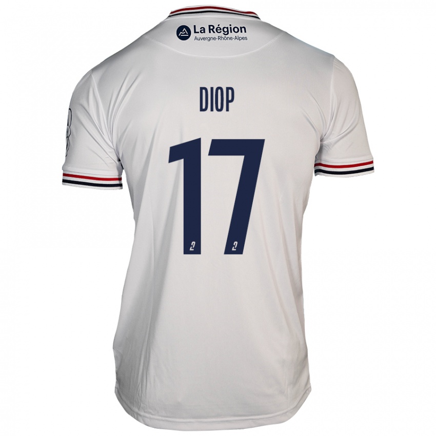 Niño Camiseta Ousmane Diop #17 Blanco 2ª Equipación 2024/25 La Camisa Argentina