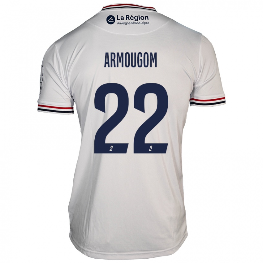 Niño Camiseta Yoël Armougom #22 Blanco 2ª Equipación 2024/25 La Camisa Argentina