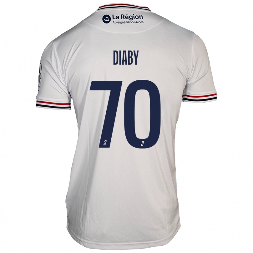 Niño Camiseta Yadaly Diaby #70 Blanco 2ª Equipación 2024/25 La Camisa Argentina