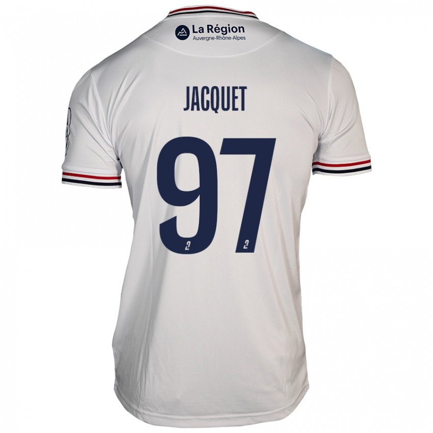 Niño Camiseta Jérémy Jacquet #97 Blanco 2ª Equipación 2024/25 La Camisa Argentina