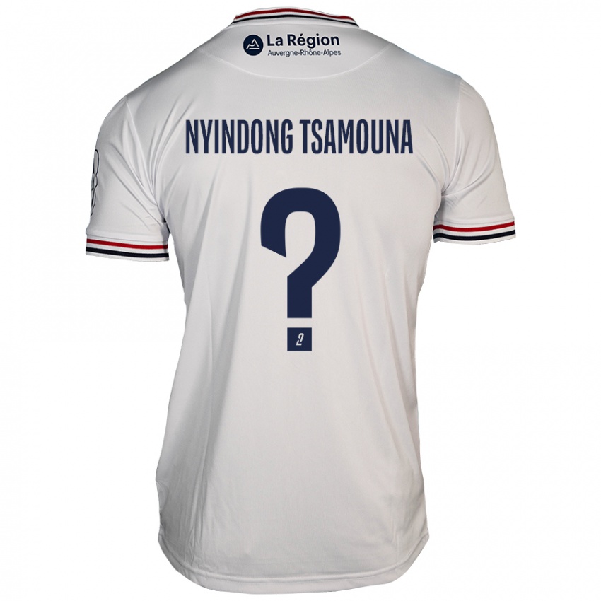 Niño Camiseta Jean Nyindong Tsamouna #0 Blanco 2ª Equipación 2024/25 La Camisa Argentina