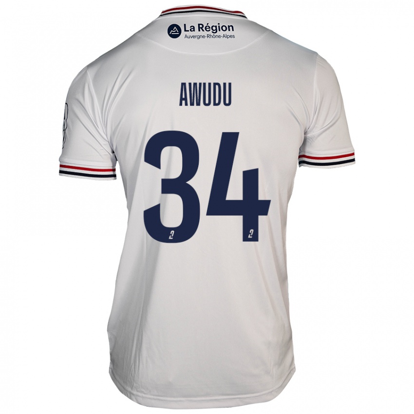 Niño Camiseta Sumaila Awudu #34 Blanco 2ª Equipación 2024/25 La Camisa Argentina