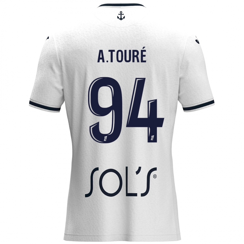 Niño Camiseta Abdoulaye Touré #94 Blanco Azul Oscuro 2ª Equipación 2024/25 La Camisa Argentina