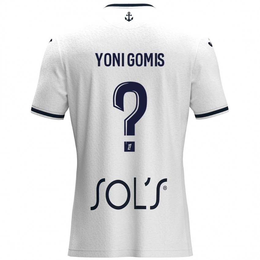 Niño Camiseta Yoni Gomis #0 Blanco Azul Oscuro 2ª Equipación 2024/25 La Camisa Argentina