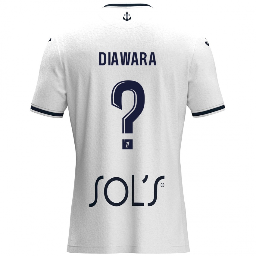 Niño Camiseta Djimin Diawara #0 Blanco Azul Oscuro 2ª Equipación 2024/25 La Camisa Argentina