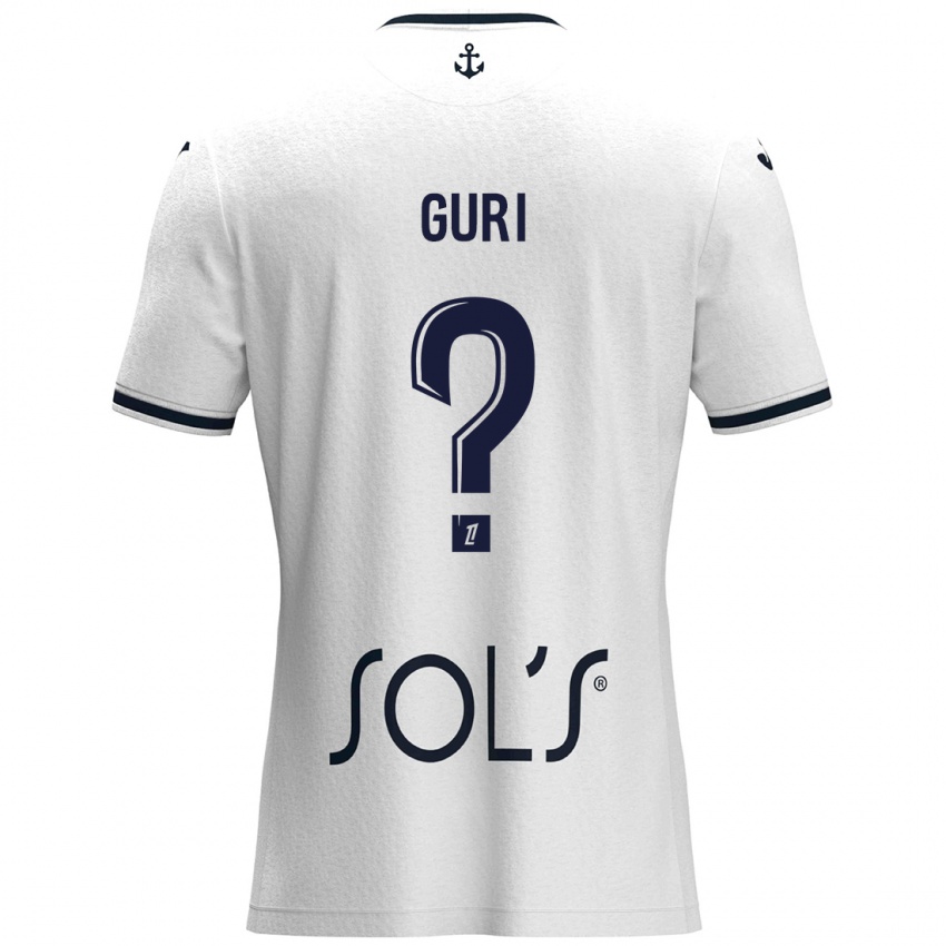 Niño Camiseta Gabriel Guri #0 Blanco Azul Oscuro 2ª Equipación 2024/25 La Camisa Argentina