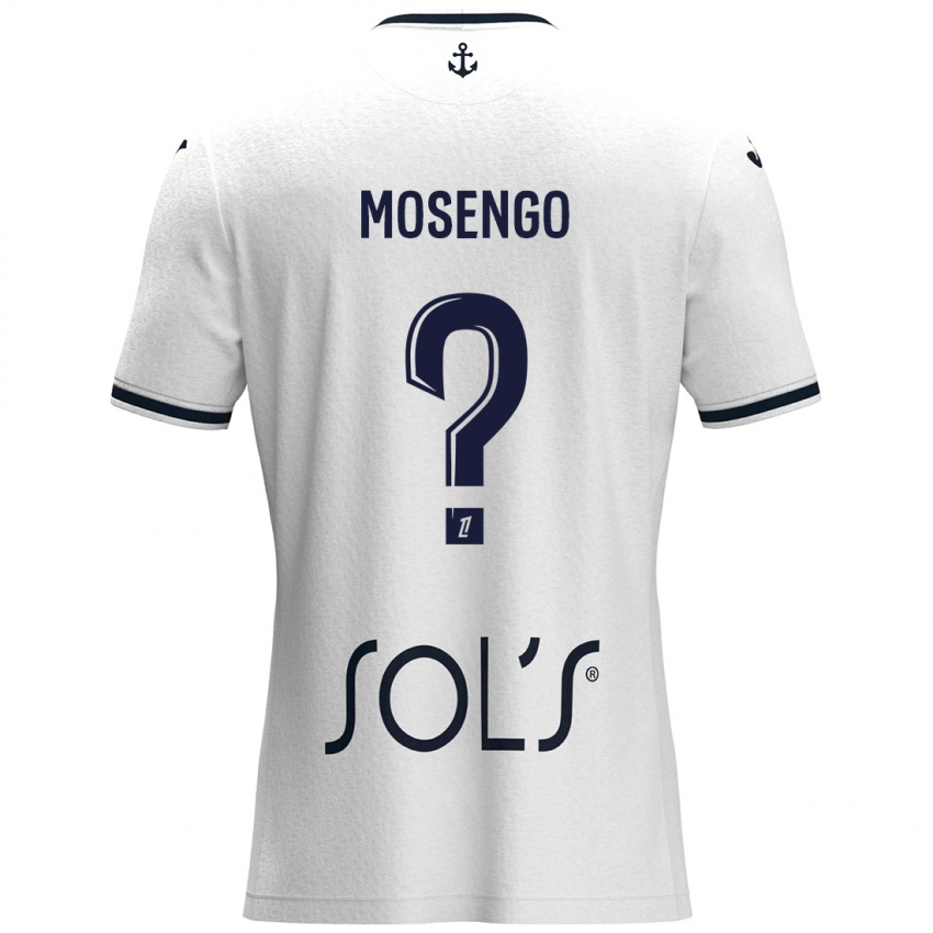 Niño Camiseta Daren Mosengo #0 Blanco Azul Oscuro 2ª Equipación 2024/25 La Camisa Argentina