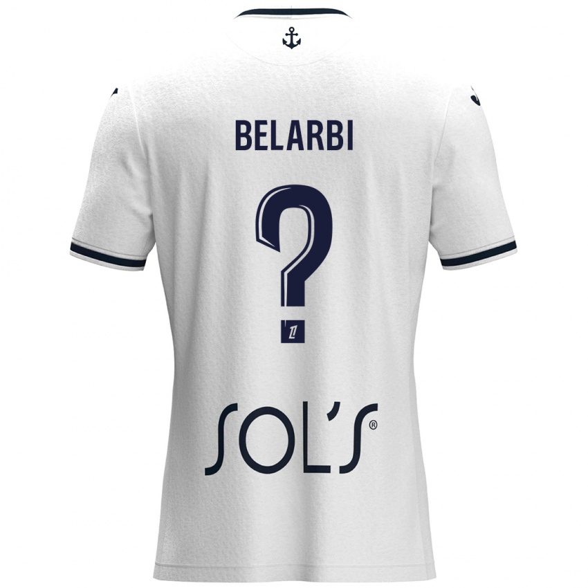 Niño Camiseta Sohaib Belarbi #0 Blanco Azul Oscuro 2ª Equipación 2024/25 La Camisa Argentina