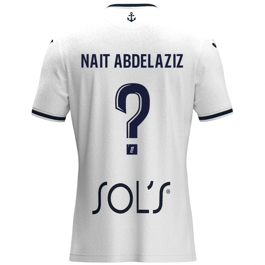 Niño Camiseta Elias Naït Abdelaziz #0 Blanco Azul Oscuro 2ª Equipación 2024/25 La Camisa Argentina