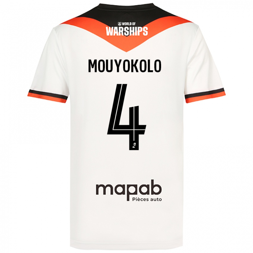 Niño Camiseta Loris Mouyokolo #4 Blanco 2ª Equipación 2024/25 La Camisa Argentina