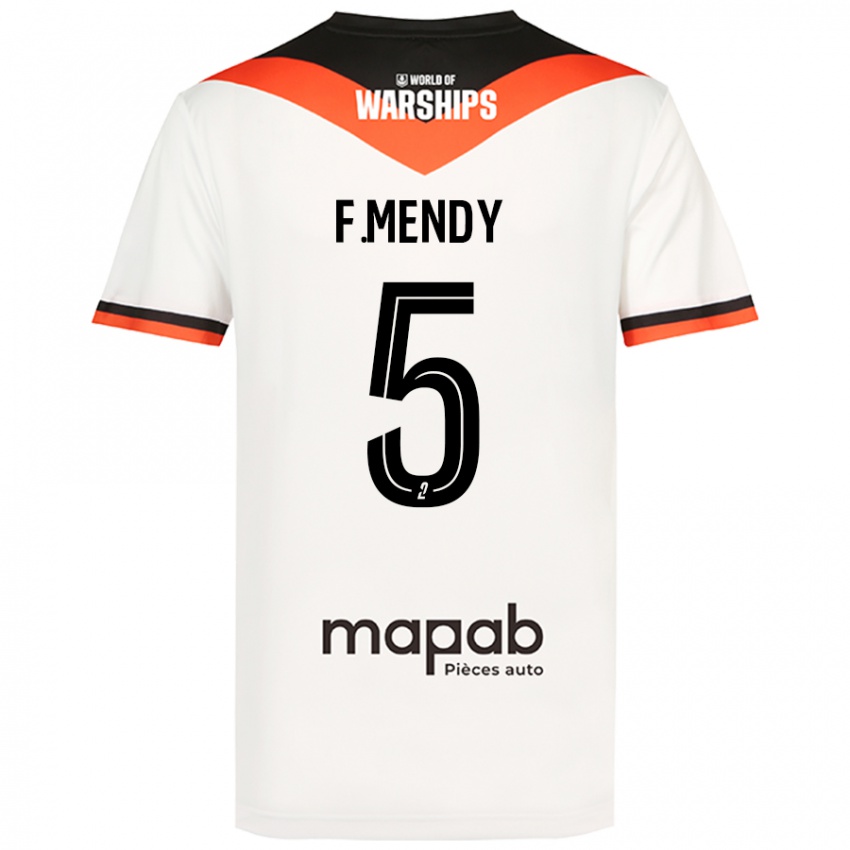 Niño Camiseta Formose Mendy #5 Blanco 2ª Equipación 2024/25 La Camisa Argentina