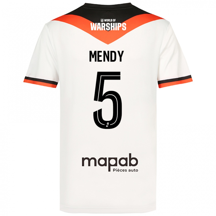 Niño Camiseta Benjamin Mendy #5 Blanco 2ª Equipación 2024/25 La Camisa Argentina