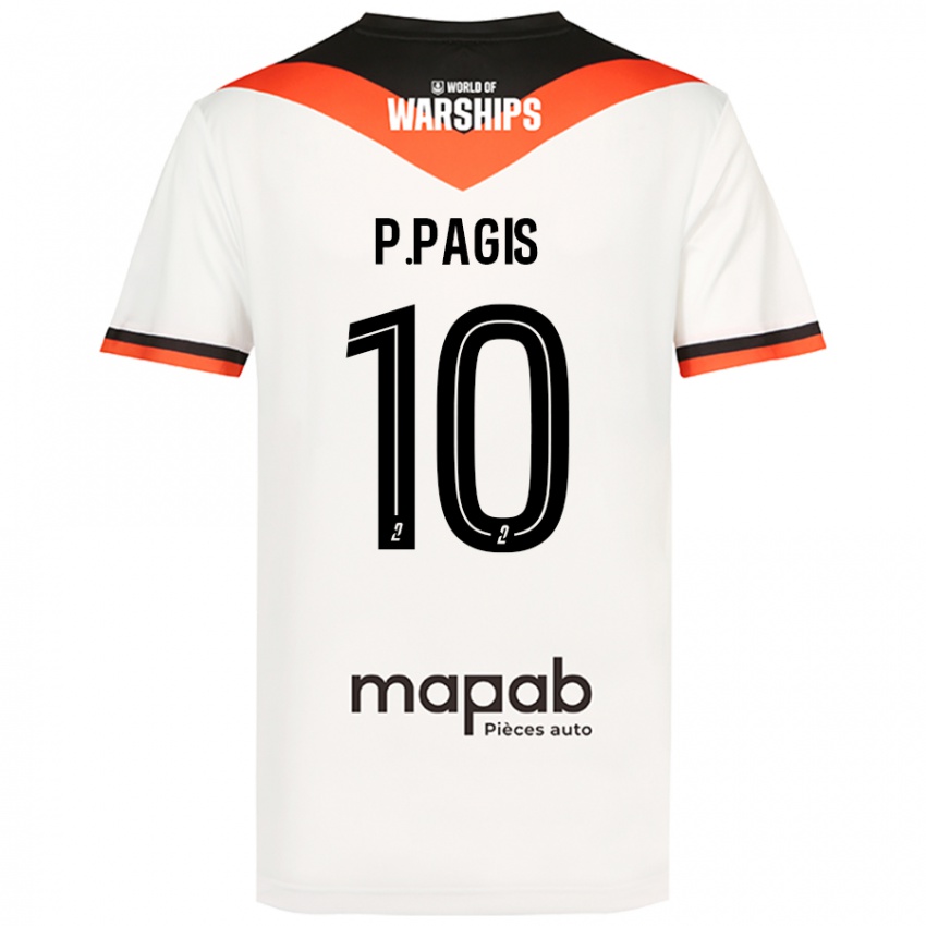 Niño Camiseta Pablo Pagis #10 Blanco 2ª Equipación 2024/25 La Camisa Argentina