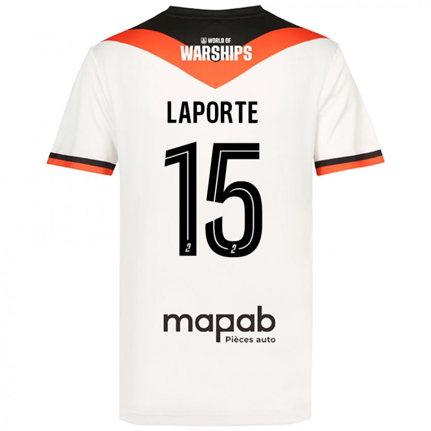 Niño Camiseta Julien Laporte #15 Blanco 2ª Equipación 2024/25 La Camisa Argentina