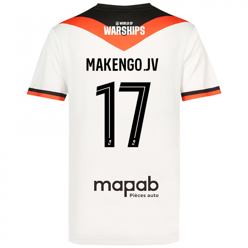 Niño Camiseta Jean-Victor Makengo #17 Blanco 2ª Equipación 2024/25 La Camisa Argentina