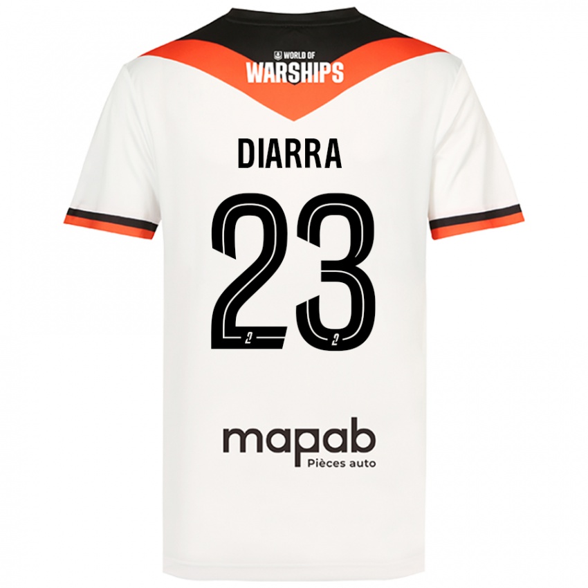 Niño Camiseta Stéphane Diarra #23 Blanco 2ª Equipación 2024/25 La Camisa Argentina