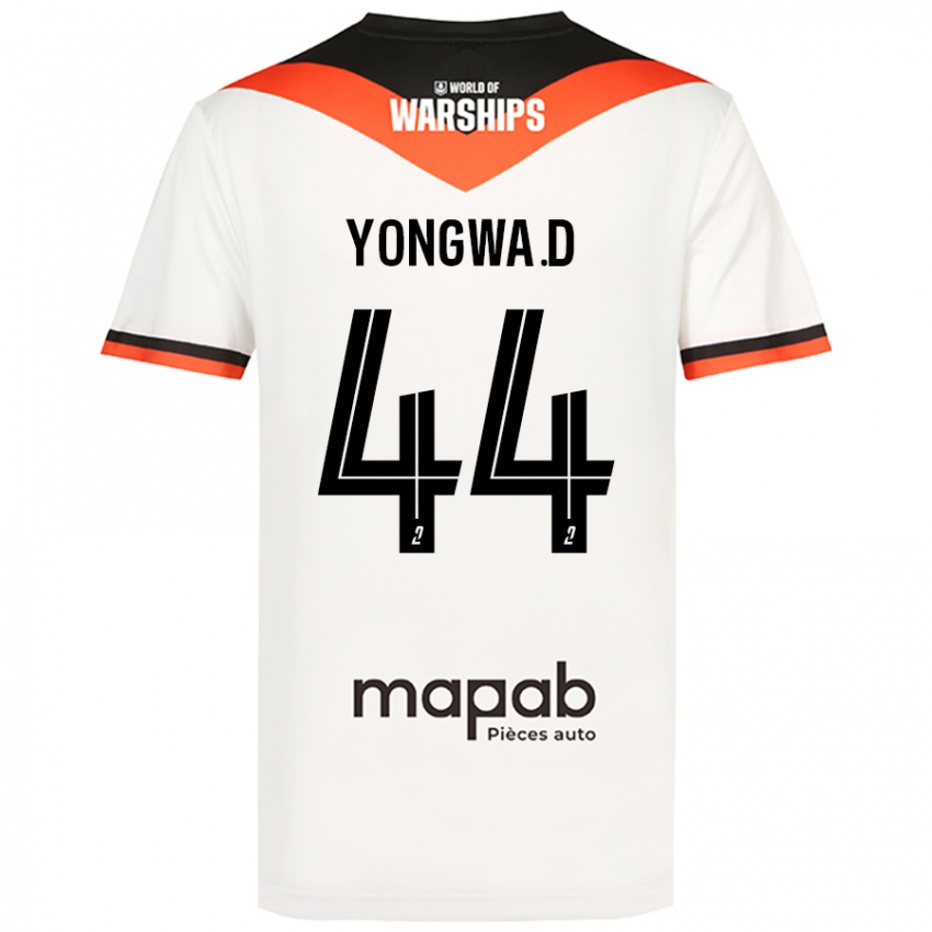 Niño Camiseta Darlin Yongwa #44 Blanco 2ª Equipación 2024/25 La Camisa Argentina