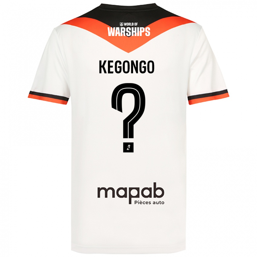 Niño Camiseta Clarence Kegongo #0 Blanco 2ª Equipación 2024/25 La Camisa Argentina