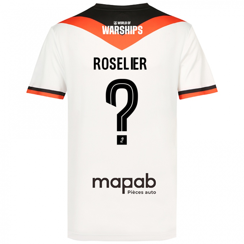 Niño Camiseta Nathan Roselier #0 Blanco 2ª Equipación 2024/25 La Camisa Argentina