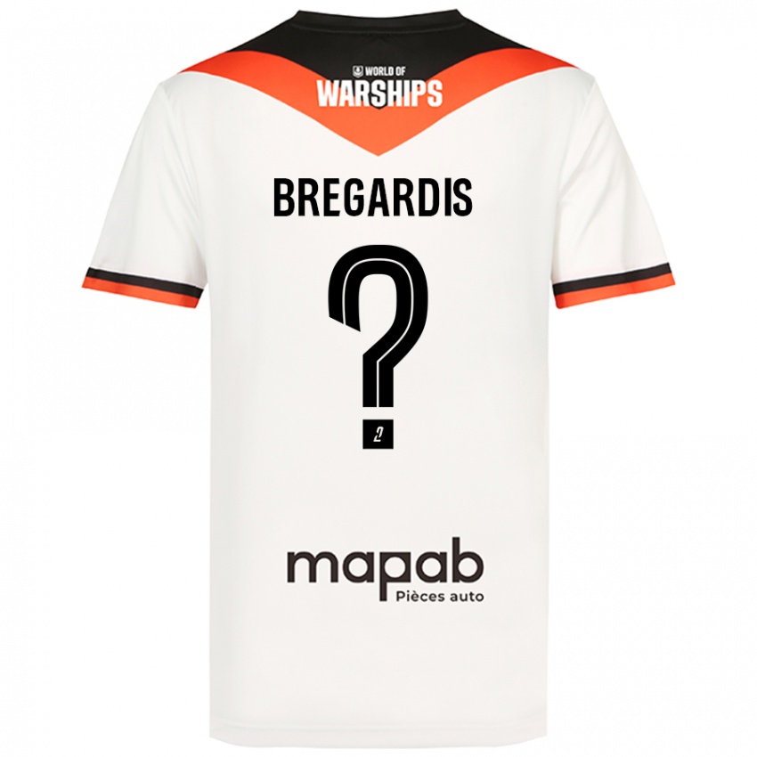 Niño Camiseta Tom Bregardis #0 Blanco 2ª Equipación 2024/25 La Camisa Argentina