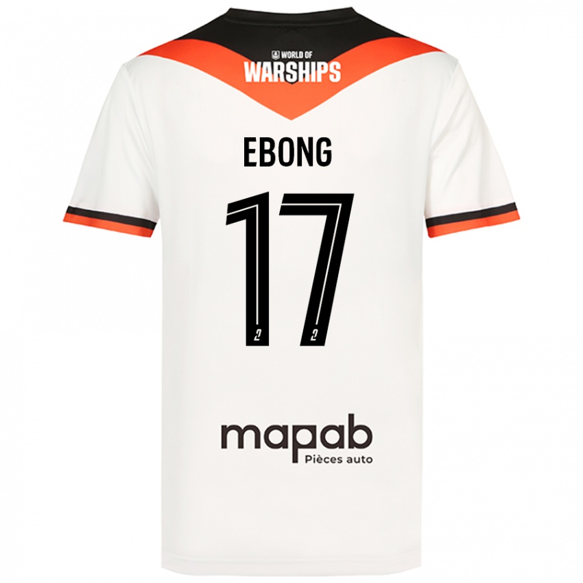 Niño Camiseta Arthur Ebong #17 Blanco 2ª Equipación 2024/25 La Camisa Argentina