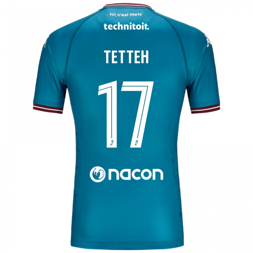 Niño Camiseta Benjamin Tetteh #17 Azul Petróleo 2ª Equipación 2024/25 La Camisa Argentina